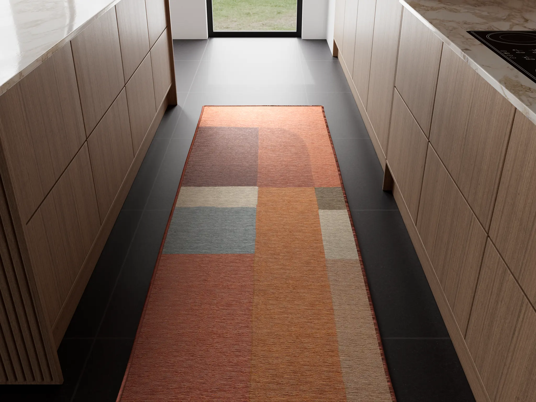 Shelly Washable Rug in Canyon, lifestyle