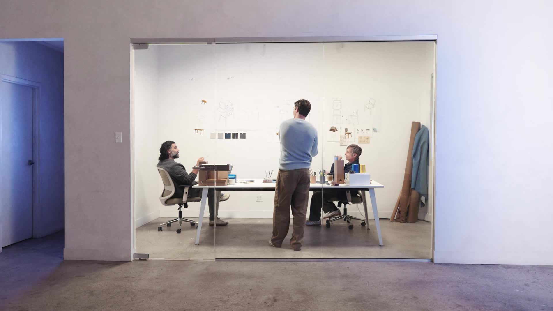 Design team designing furniture